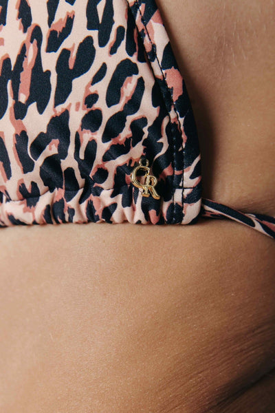 Colourful Rebel Pia Leopard Bikini Top | Beige