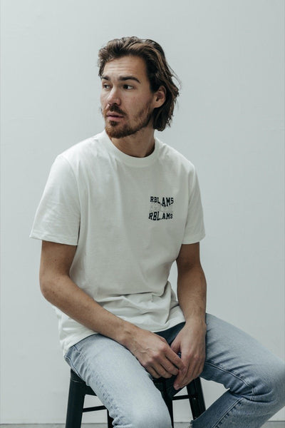 Colourful Rebel RBL AMS Small Wave Tee | Off white 