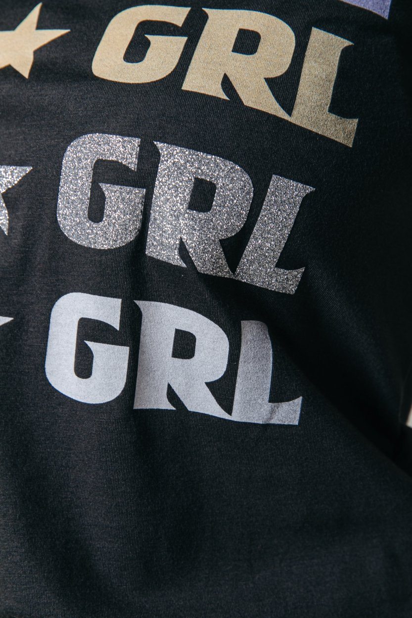 Colourful Rebel Rbl Grl Tee | Anthracite 