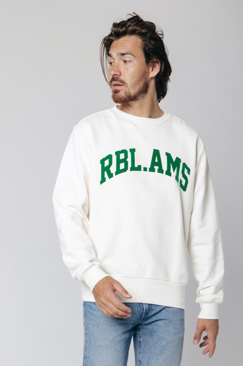 Colourful Rebel RBL.AMS Flock Basic Sweat | Off white 2111228246700