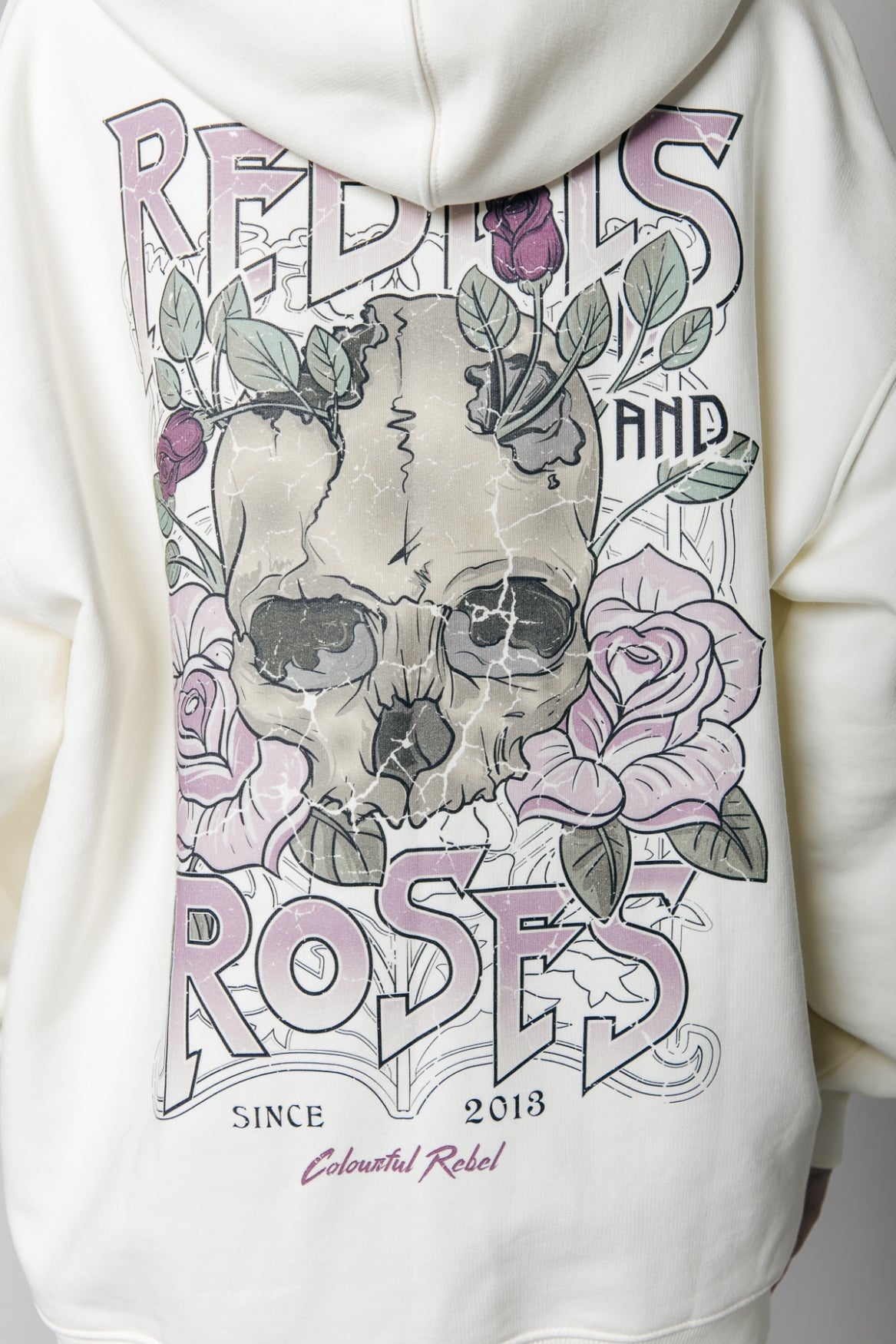 Colourful Rebel Rebels And Roses Hoodie | Off white