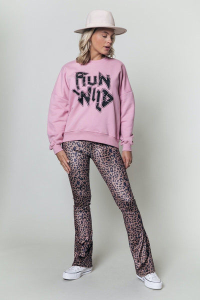 Colourful Rebel Run Wild Dropped Shoulder Sweat | Old lilac 1110945597639