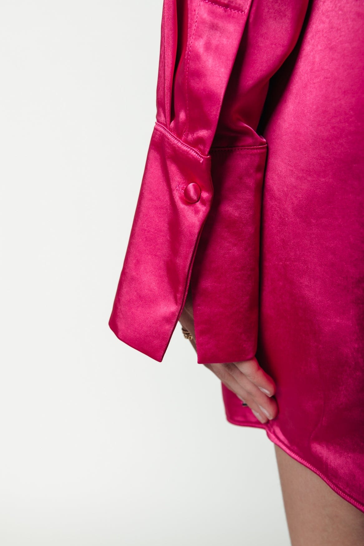 Colourful Rebel Runa Satin Mini Dress | Fuchsia 