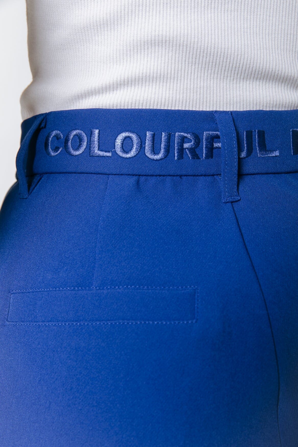 Colourful Rebel Rus Pintuck Pants | Blue