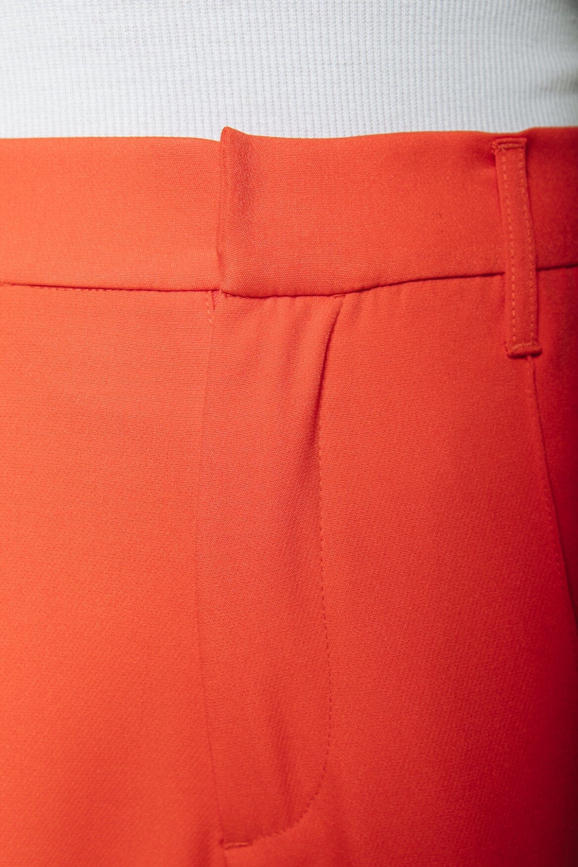 Colourful Rebel Rus Pintuck Pants | Bright orange