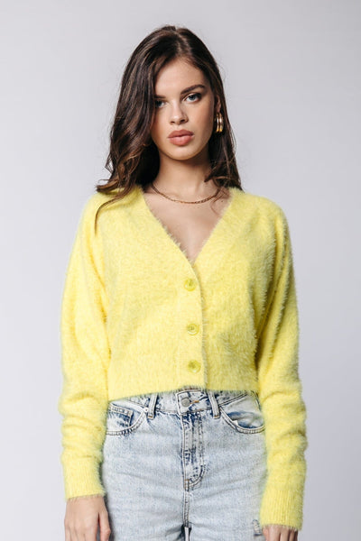 Colourful Rebel Sally Cardigan | Neon lime 8720603267861