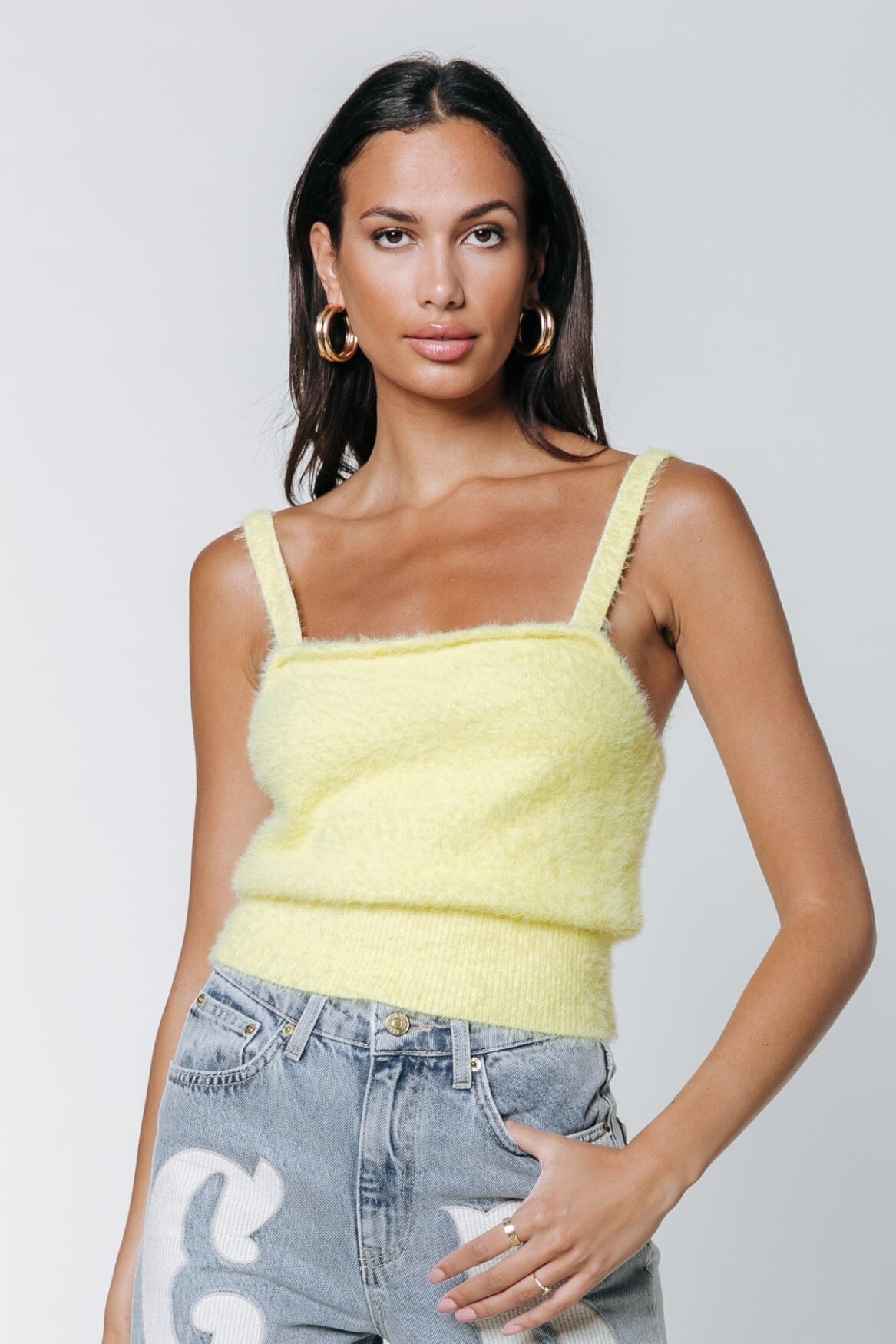 Colourful Rebel Seline Cropped Knitted Top | Neon lime 8720603268912