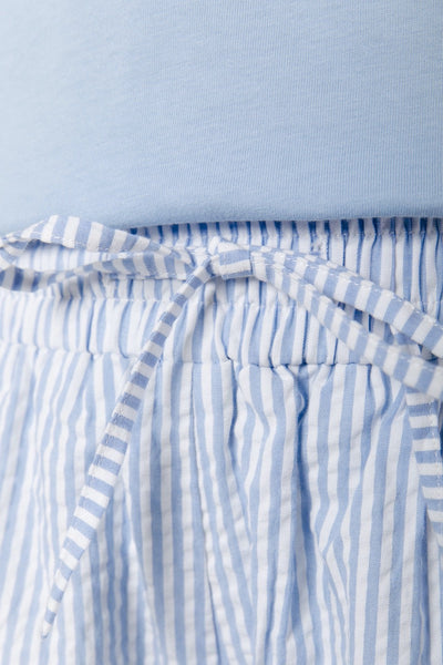 Colourful Rebel Sensa Striped Ruffle Short | Soft blue