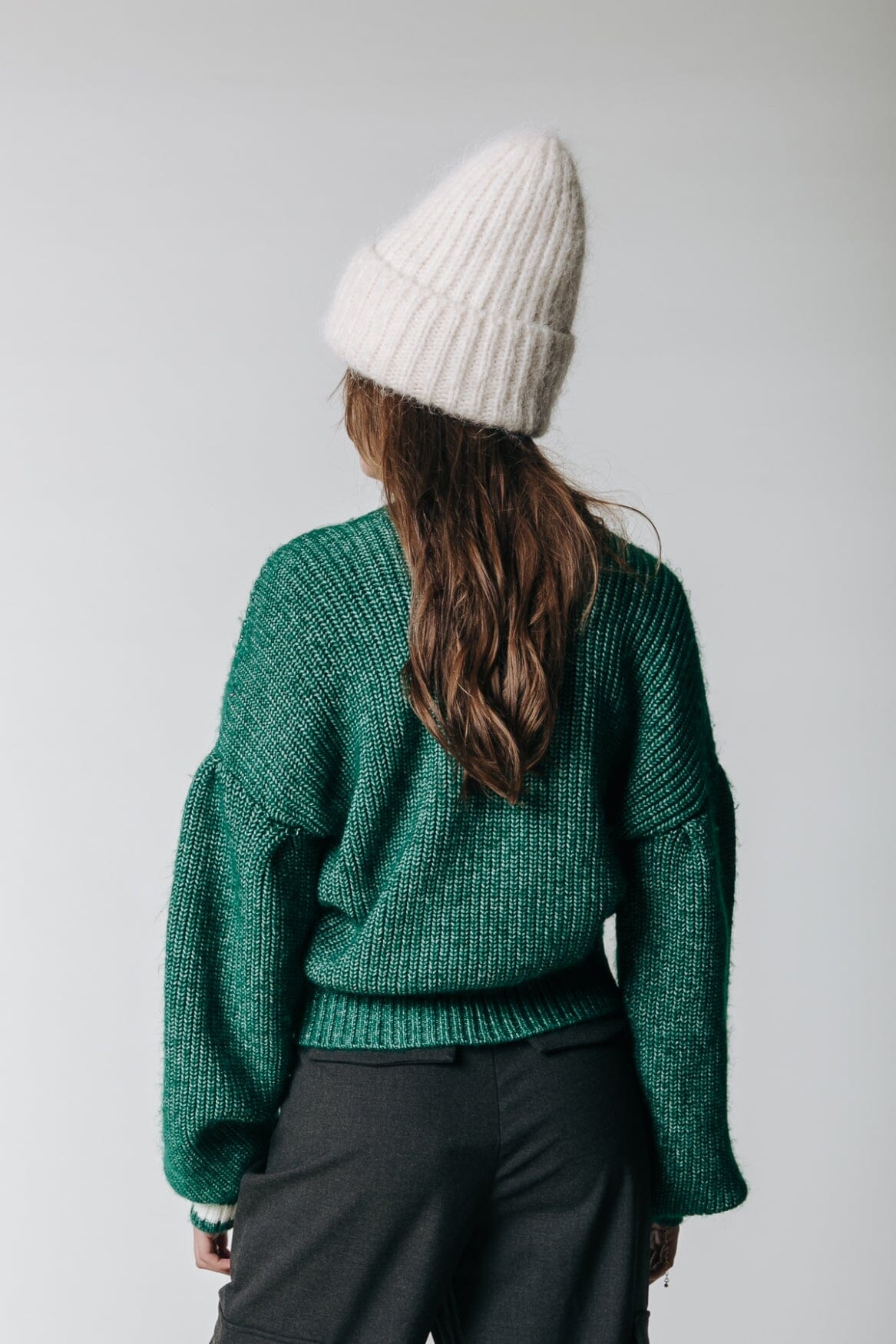 Colourful Rebel Shara CR Patch Knitted Cardigan | Deep Green 