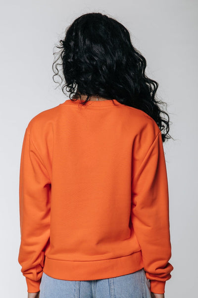 Colourful Rebel ST Barts Patch Relaxed Sweat | Bright orange 