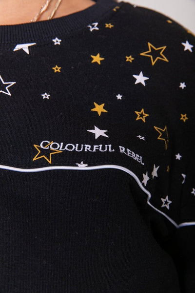 Colourful Rebel Star Sweat | Black 
