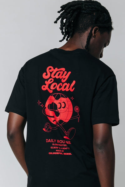 Colourful Rebel Stay Local Tee | Black 8720603267120