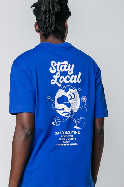 Colourful Rebel Stay Local Tee | Blue 8720603267076