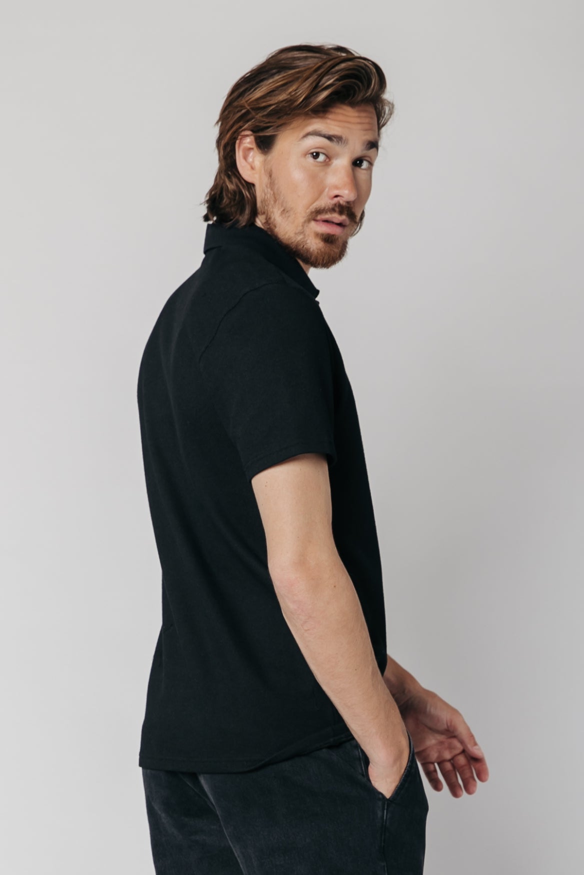 Colourful Rebel Structure Patch Polo | Black 