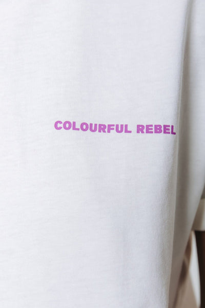 Colourful Rebel Summer Essence Boxy Tee | Off white 