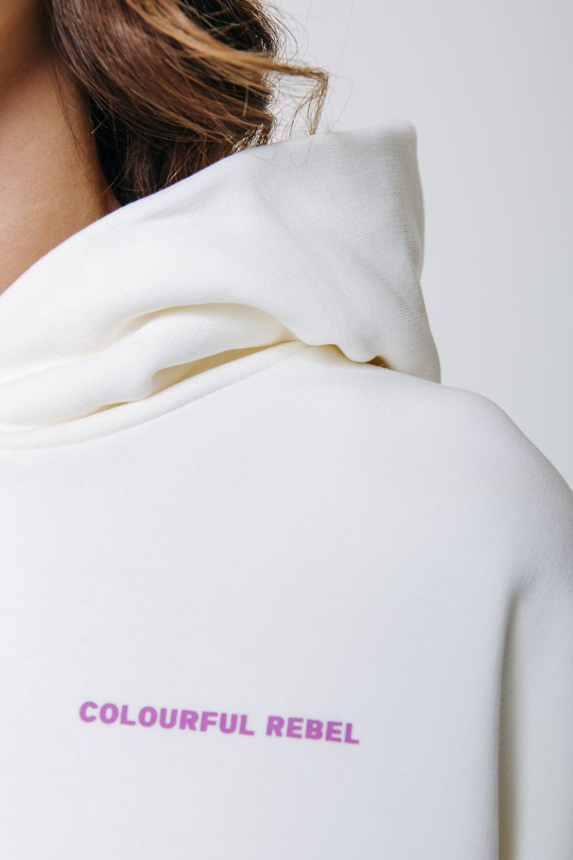Colourful Rebel Summer Essence Oversized Clean Hoodie | Off white 