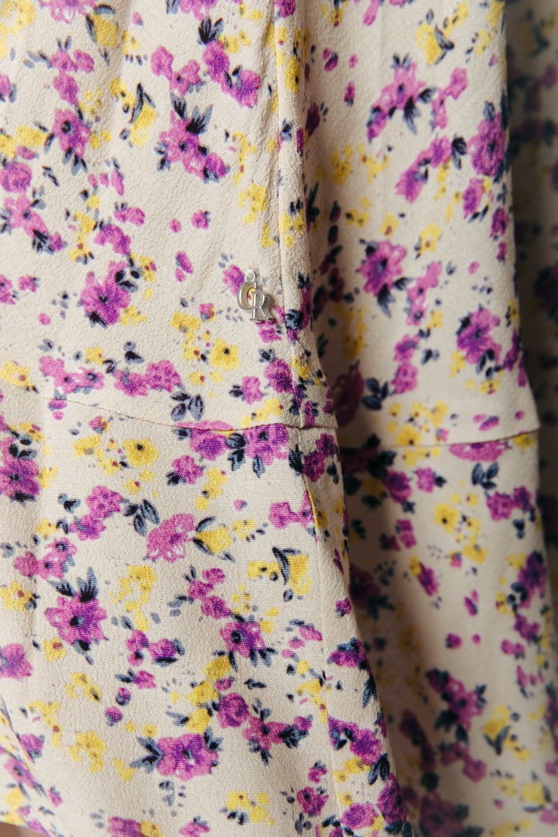 Colourful Rebel Telsi Ditzy Flower Mini Ruffle Wrap Dress | Multicolor