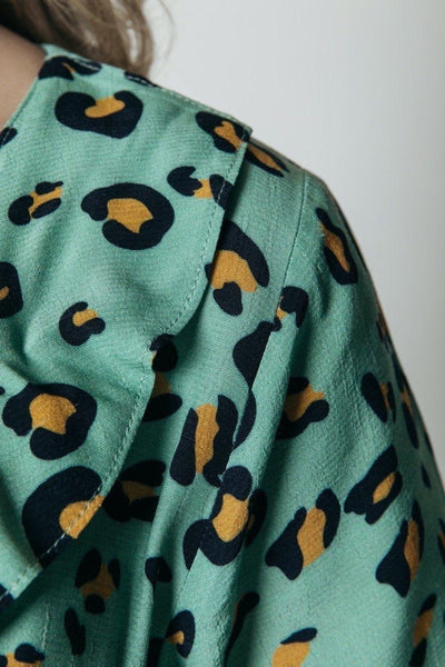 Colourful Rebel Telsi Leopard Wrap Dress | Turquoise 