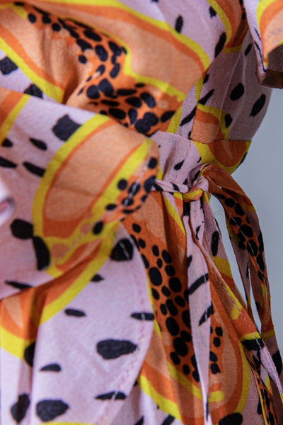 Colourful Rebel Telsi Papaya Wrap Dress | Orange 
