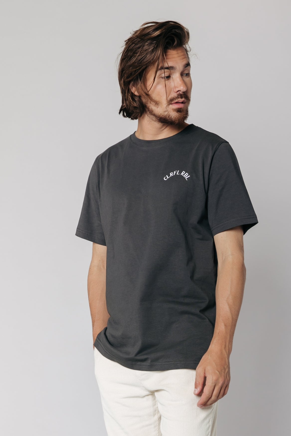 Colourful Rebel Tennis Court Tee | Anthracite 