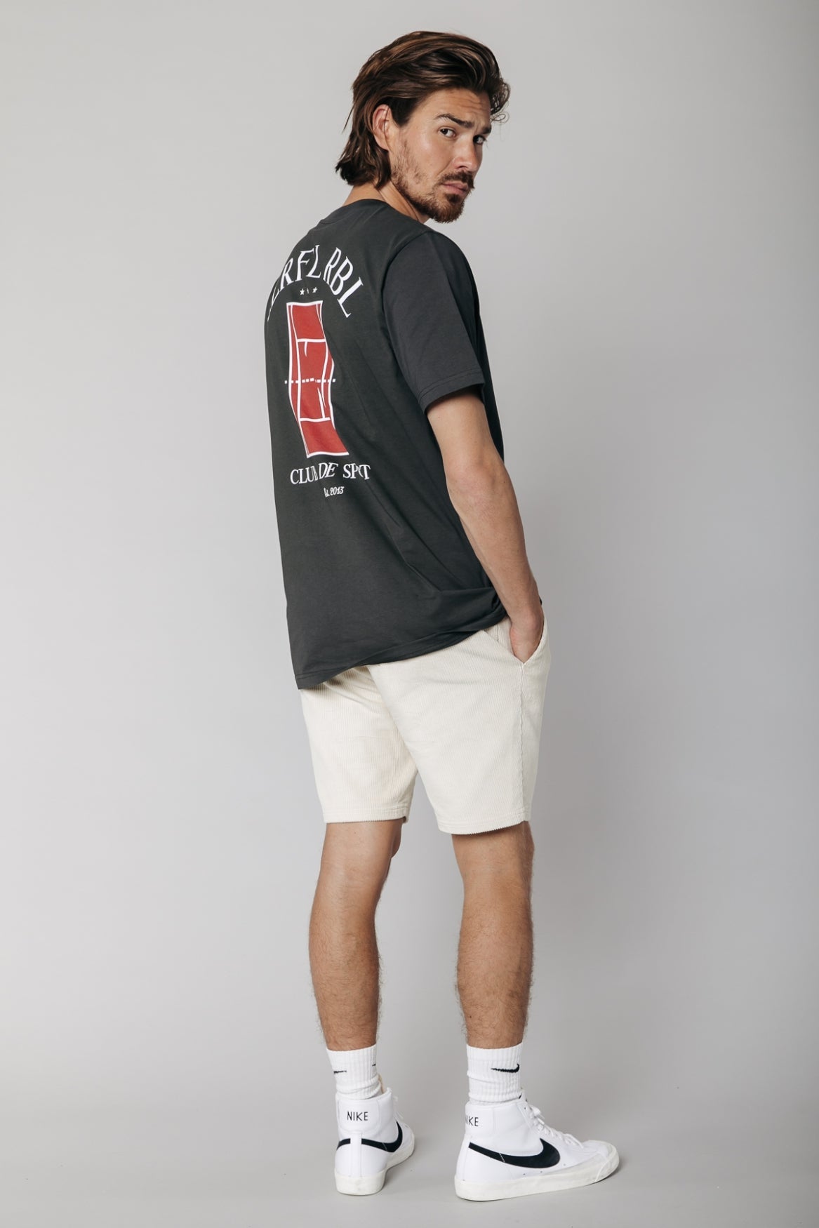Colourful Rebel Tennis Court Tee | Anthracite 