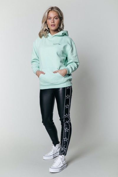 Colourful Rebel The Sun Embro Oversized Hoodie | Mint 