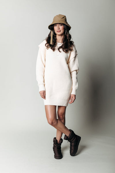 Colourful Rebel Tiby Knit Dress | Champagne 8720867003526