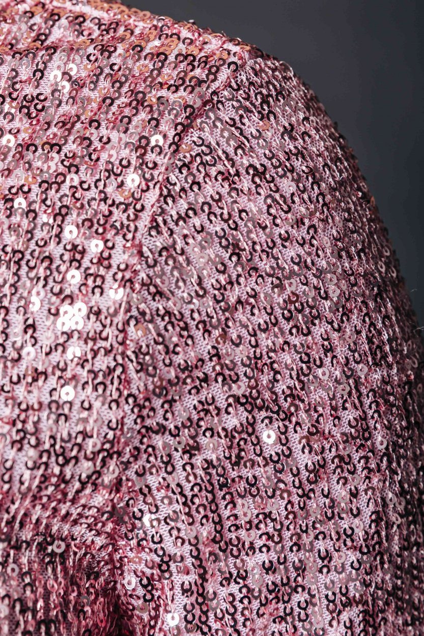 Colourful Rebel Tina Sequins Mini Straight Dress | Soft pink 