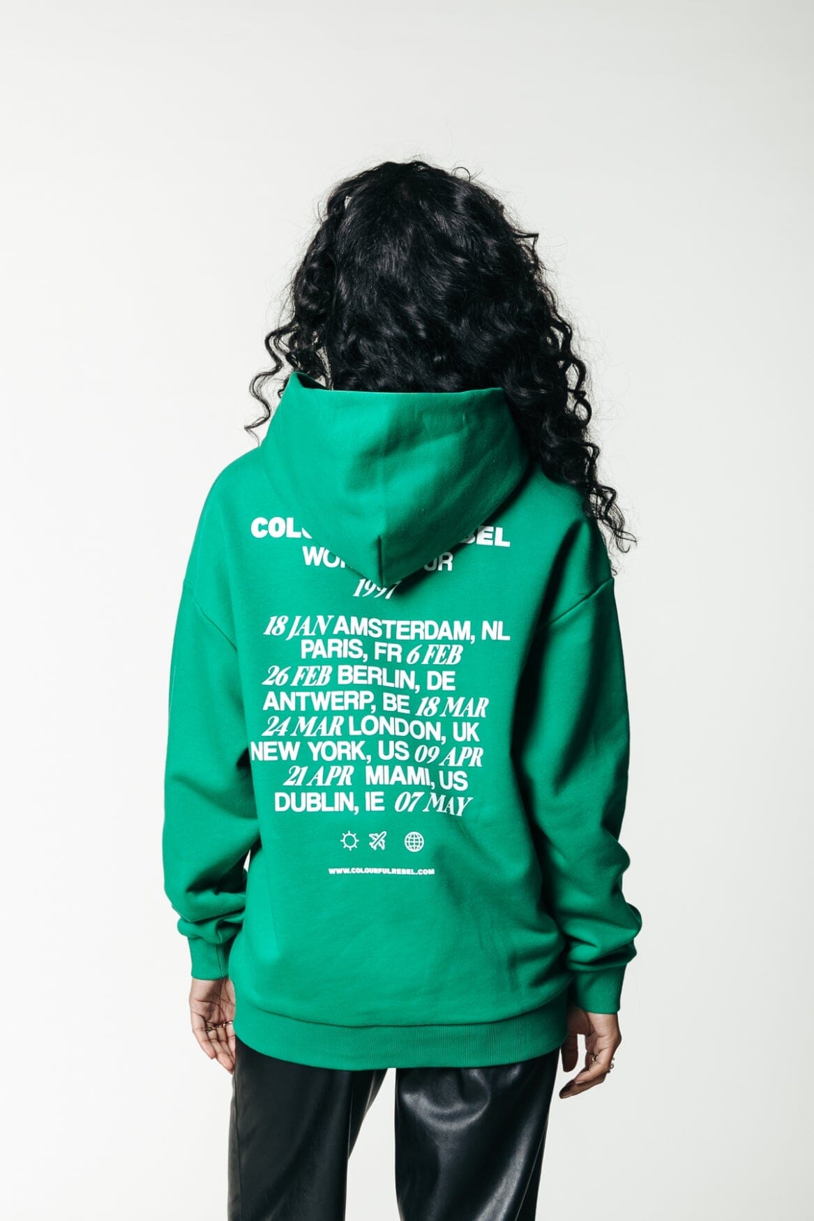 Colourful Rebel Travel Hoodie | Grass Green 8720867005506