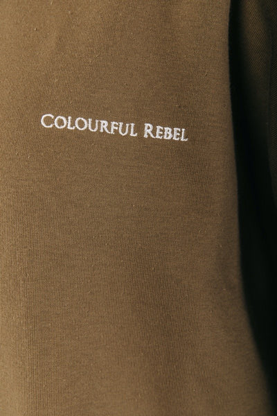 Colourful Rebel Uni Dropped Shoulder Sweat | Light army 