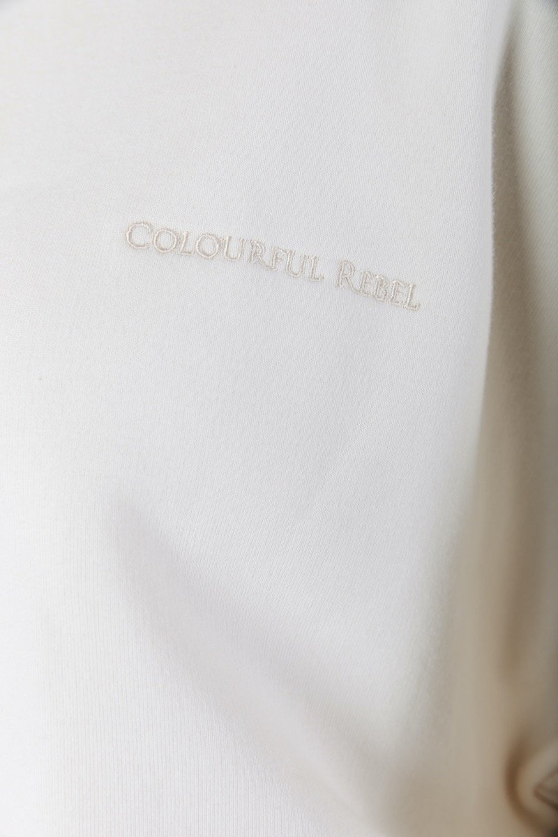 Colourful Rebel Uni Dropped Shoulder Sweat | Off white 