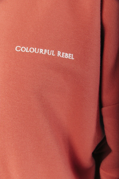 Colourful Rebel Uni Dropped Shoulder Sweat | Old pink 