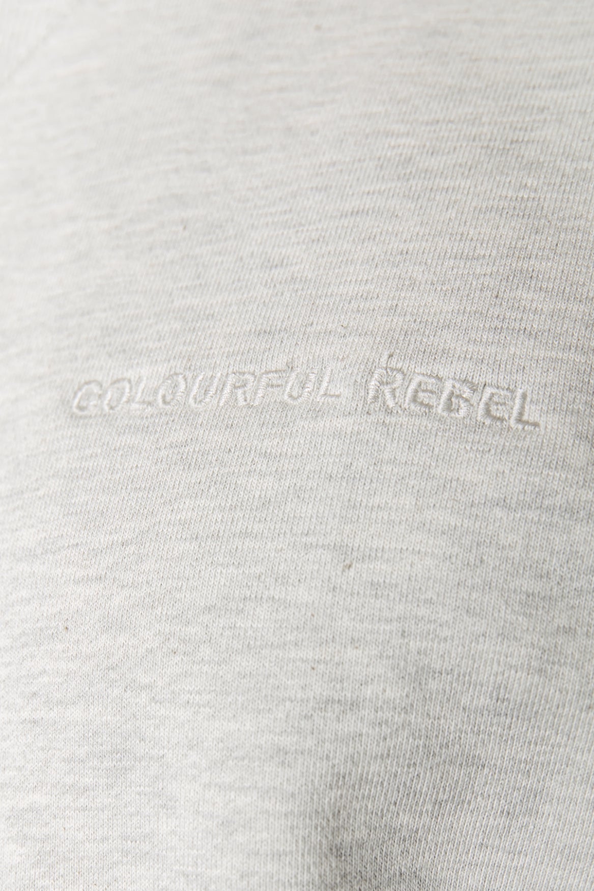 Colourful Rebel Uni Melange Slit Sweat | Light grey melange 