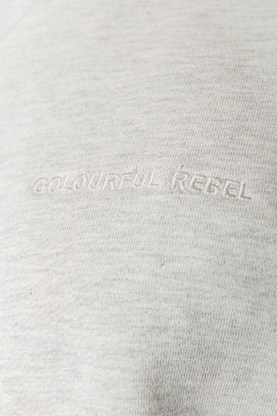 Colourful Rebel Uni Melange Slit Sweat | Light grey melange 