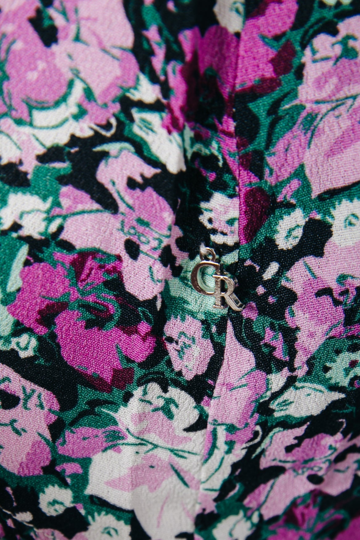 Colourful Rebel Very Scattered Flower Maxi Blazer Collar Dress | Fuchsia