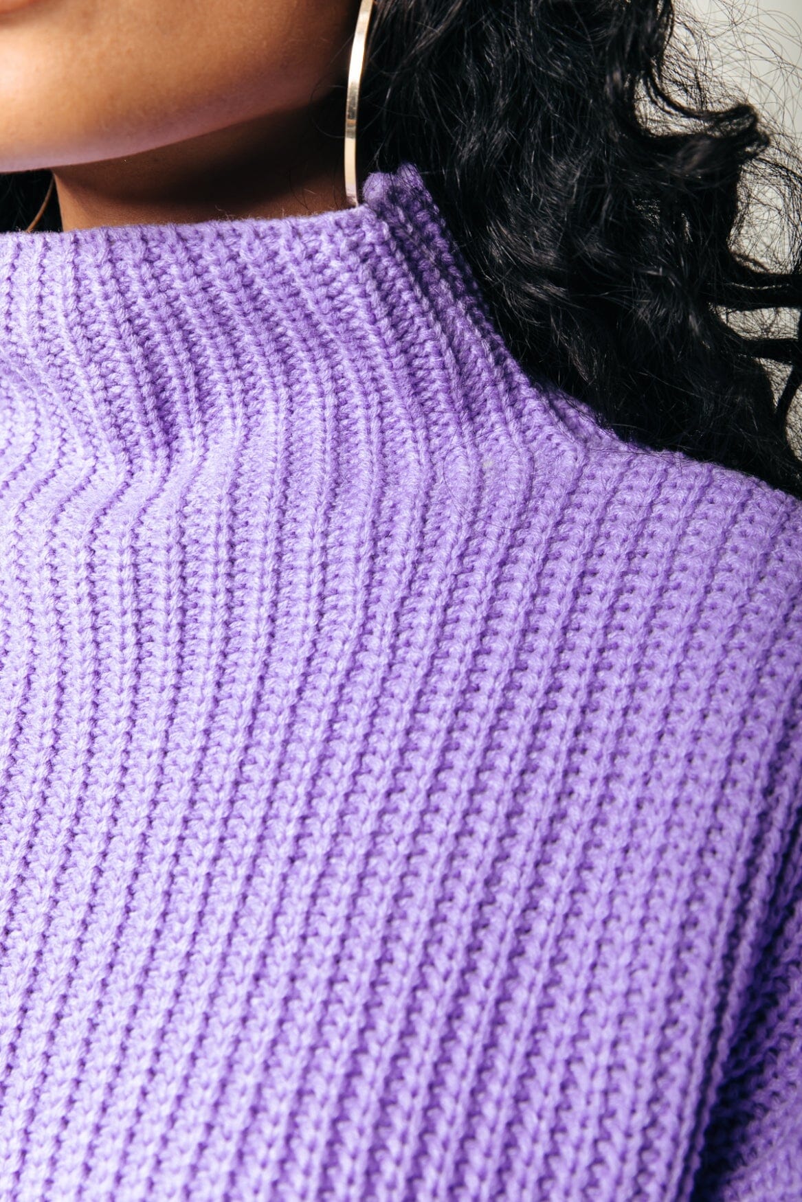 Colourful Rebel Vicca Knitted Sweater | Lilac