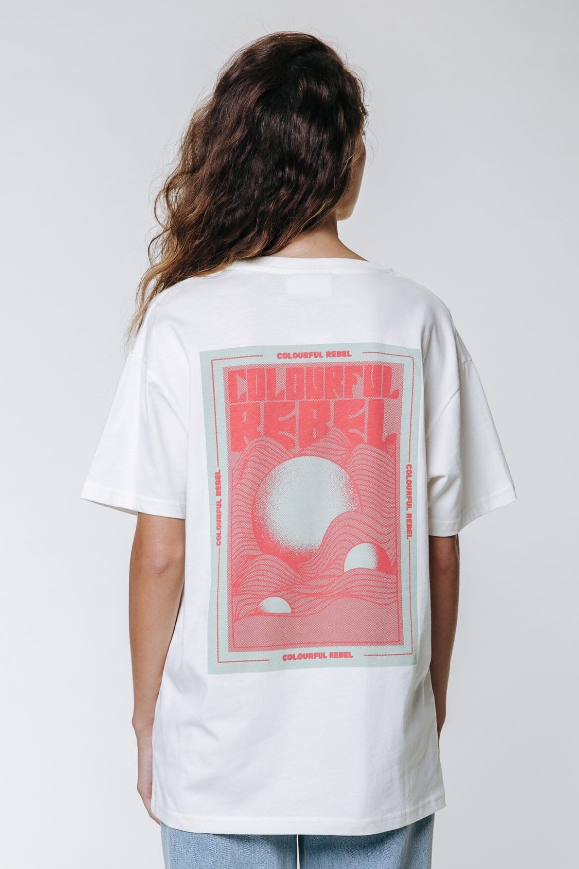 Colourful Rebel Waves Loosefit Tee | Off white 8720603287883