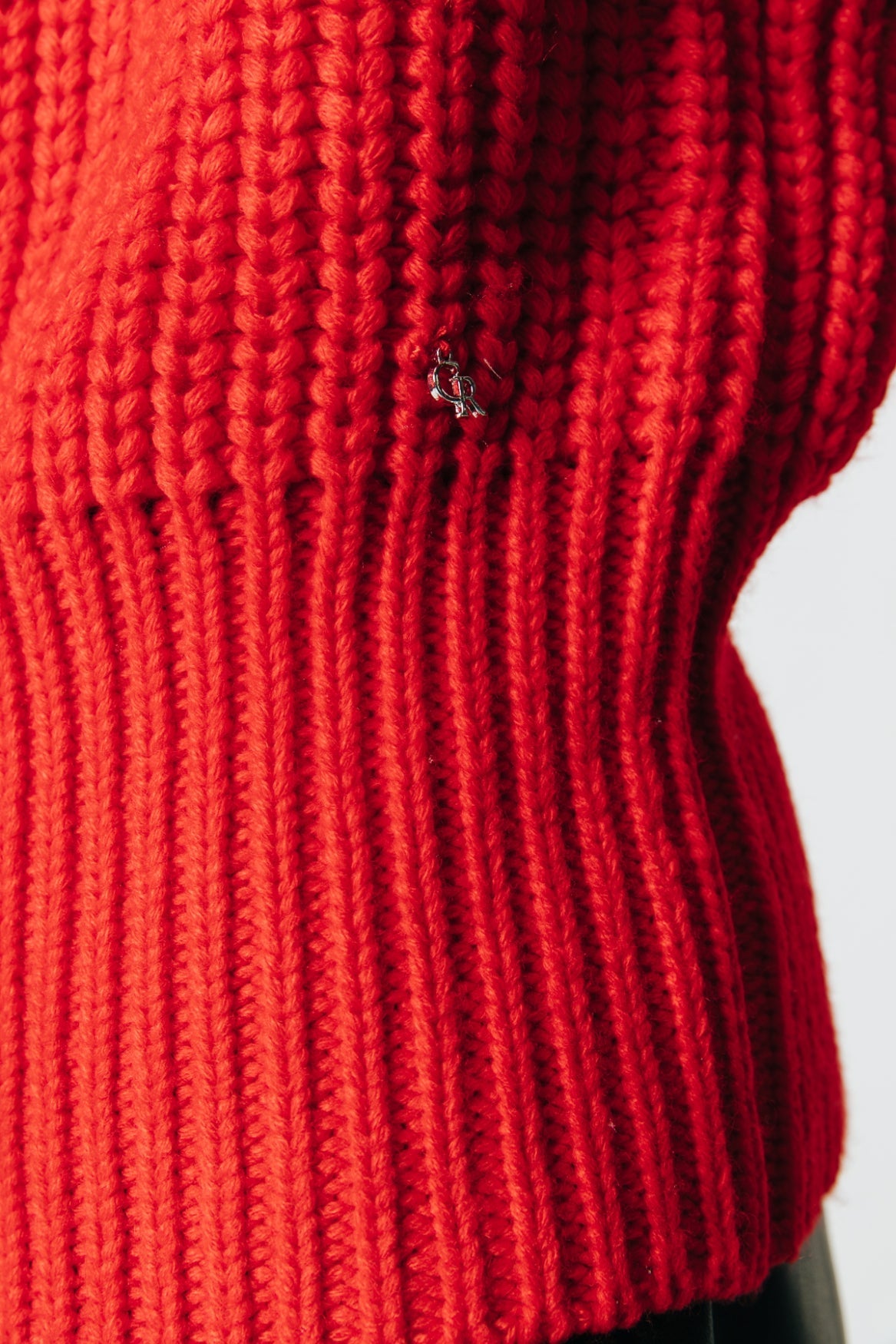 Colourful Rebel Yfke Knitwear Zip Pullover | Bright red 