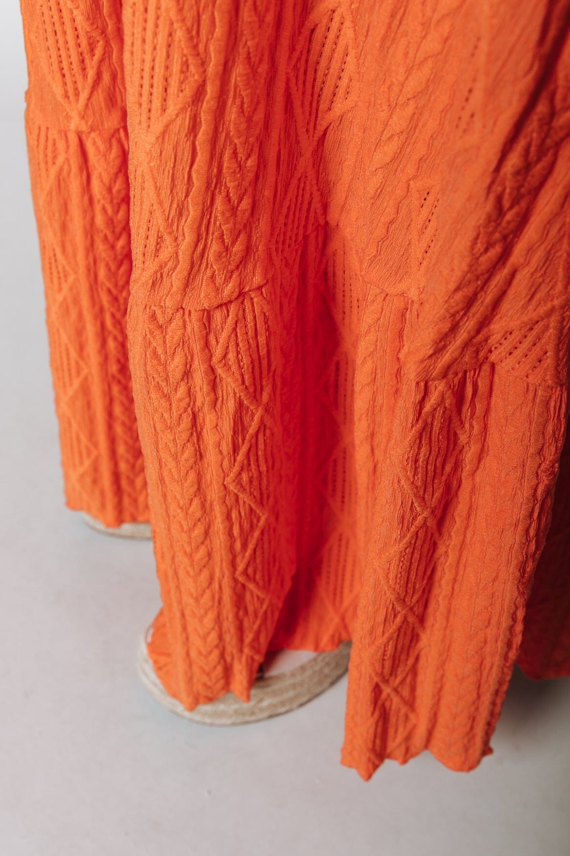 Colourful Rebel Yui Broderie Maxi Skirt | Bright orange 