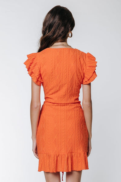 Colourful Rebel Zorah Broderie Dress | Bright orange 