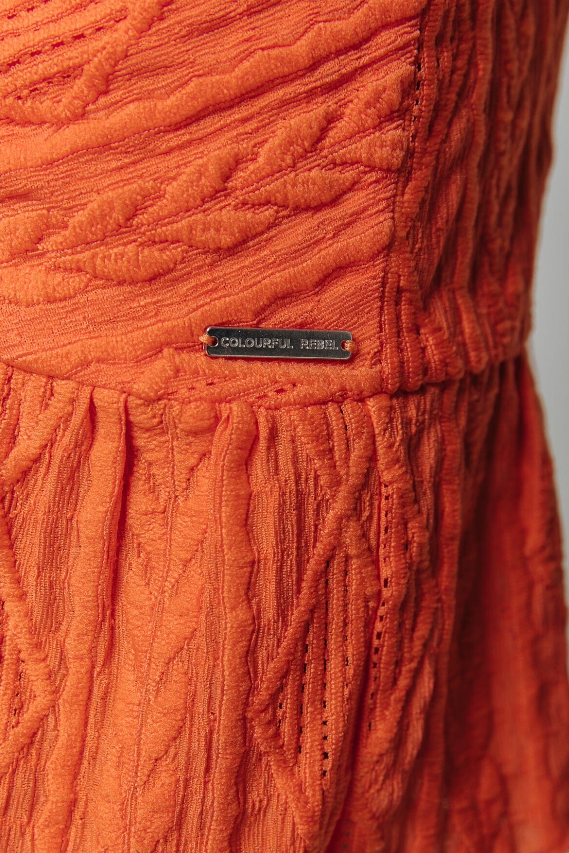 Colourful Rebel Zorah Broderie Dress | Bright orange 