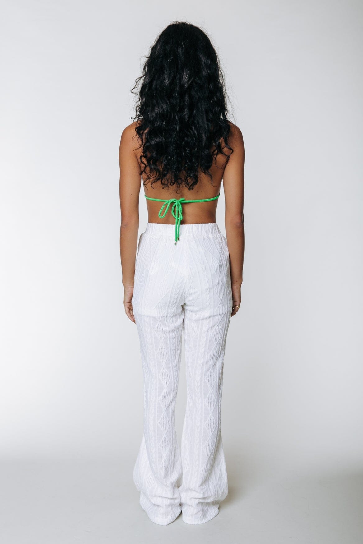 Colourful Rebel Zuri Broderie Flare Pants | Off white 