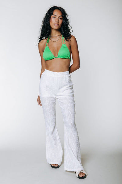 Colourful Rebel Zuri Broderie Flare Pants | Off white 8720603276306